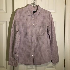 J. Crew | Button Down Lavender Polka Dot Long Sleeve Shirt Size S